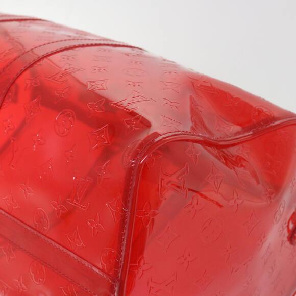 LOUIS VUITTON Monogram Vinyl Keepall Bandouliere 50 Bag Red M41416 - Picture 8 of 16